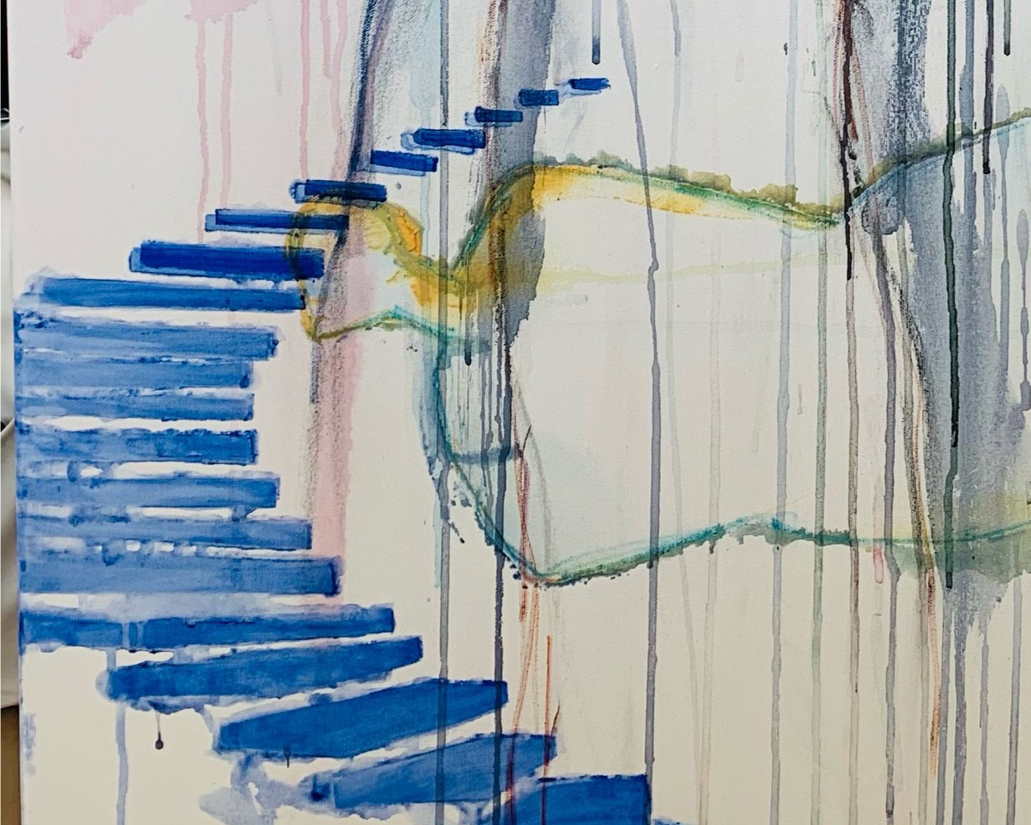 Close-up of the drips and layers in Memories Of Summer №3