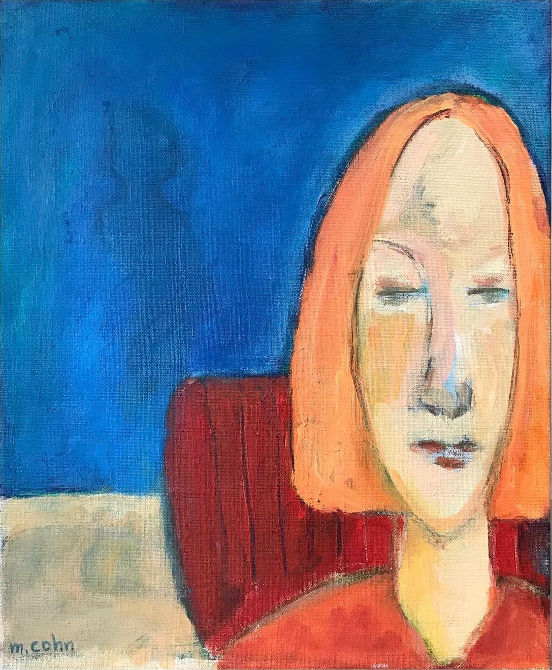The Red Chair, a painting by Monica Cohn